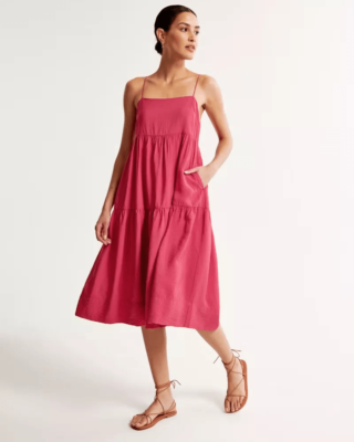 silk floral midi dress Camellia Silk Midi Dress in Abstract Tulip Ivory