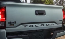 Raised Tailgate Insert Letters fits 2016-2023 Toyota Tacoma Matte Black Emblem