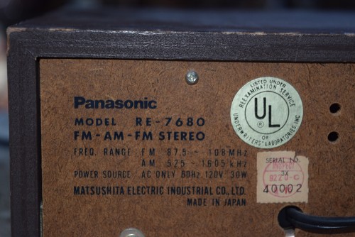 PANASONIC IC FET FM AM Multiplex Stereo RE-7680 VINTAGE Radio - Picture 4 of 4