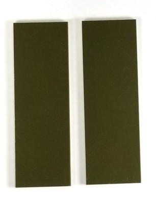 G10 OLIVE DRAB OD GREEN 1/4 .250 x 2 x 6 (2) KNIFE / GUN HANDLE SCALE MATERIAL