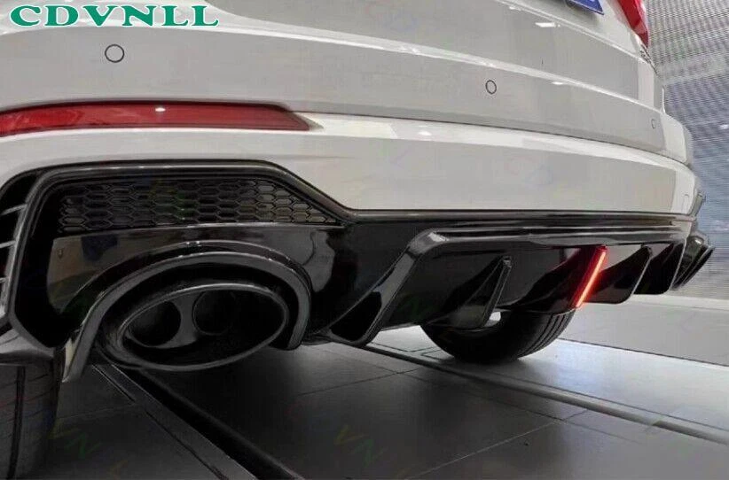 For Audi Q3 Quattro 2019-24 Bright Black Rear Bumper Lip Spoiler Bodykit Strip Foto 3 de 4