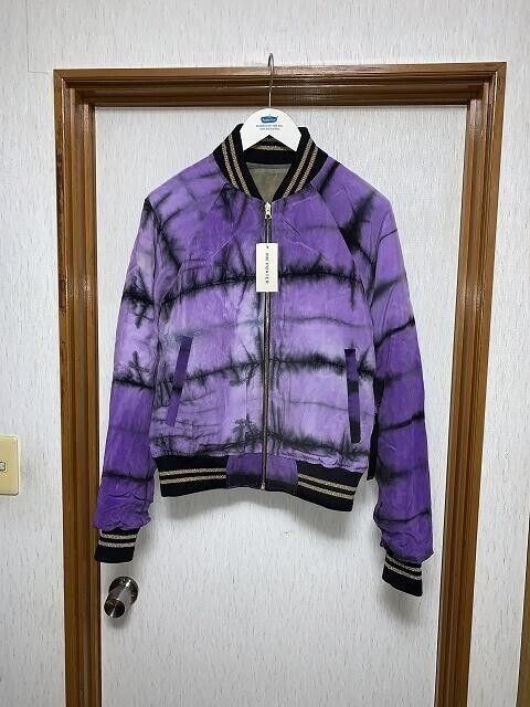 AMIRI Reversible TIE DYE Bomber Jacket men Size M Purple AMIRI Reversible TIE DYE Bomber Jacket men Size M Purple