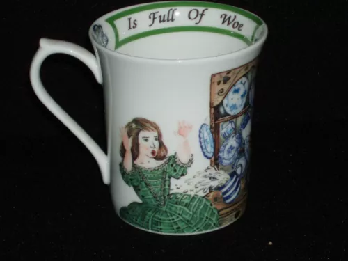 Vintage QUEEN'S Fine Bone China BIRTHDAY WEEK Wednesday's Child 3.5" MUG England