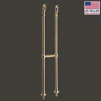 Freestanding Clawfoot Tub Faucet Parts Supply Line Gold Pvd | Renovator's Supply on sale Freestanding Clawfoot Tub Faucet Parts Supply Line Gold Pvd | Renovator's Supply on sale