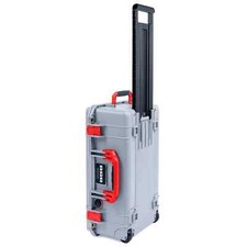 Silver  Red Pelican 1535 Air case. With Foam. With wheels.