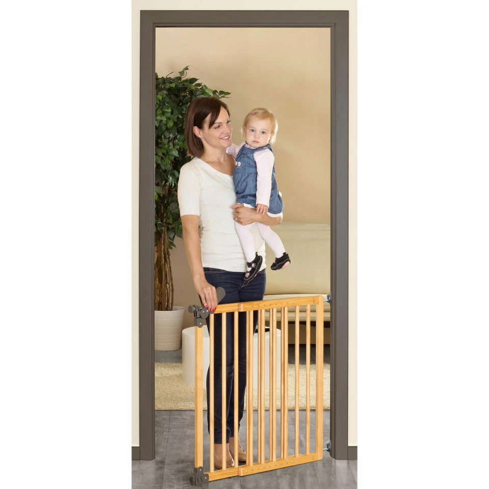 reer Basic Klemm- und Schraubgitter Türgitter Treppengitter Holz B 75 - 104.5 cm - Bild 3 von 4