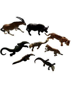 PAPO WILDE TIERE FIGUREN KONVOLUT x 8 TIGER, SCHNEELEOPARD, GEPARD etc, siehe Bilder
