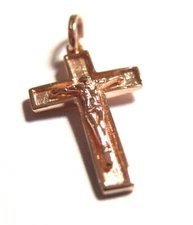 Kaedesigns, New Genuine Small New 9ct 9K 375 Rose Gold Crucifix Cross Pendant