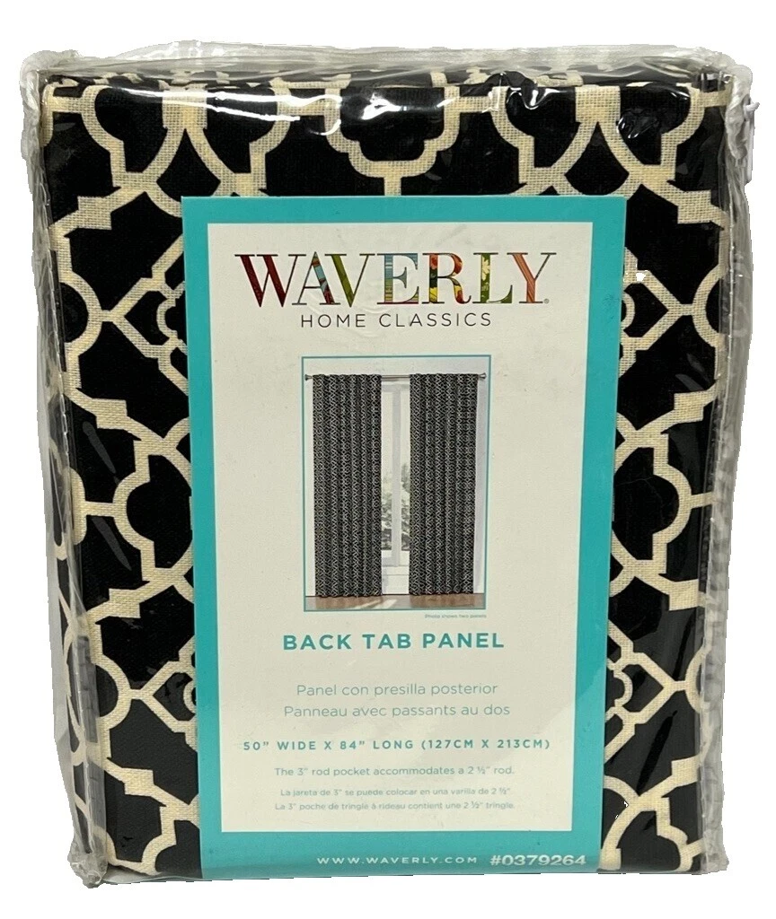 Cortinas de ventana Waverly Negro