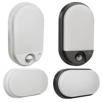 MACLEAN Applique LED interno ed esterno lampada sensore di movimento sensore crepuscolare bianco neutro
