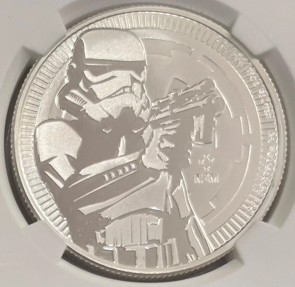 2018 Niue $2 Star Wars Disney STORMTROOPER Silver 1 Oz  NGC MS70 EARLY RELEASES - Image 2 of 4