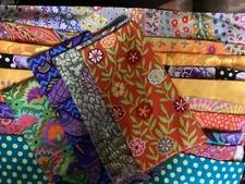 Kaffe Fassett strips, squares, & scraps