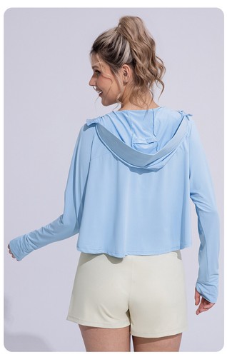 Women Long Sleeve Shirt Jacket Sun UV Protection UPF 50+ Zip Up Quick Dry Coat - Picture 6 of 22