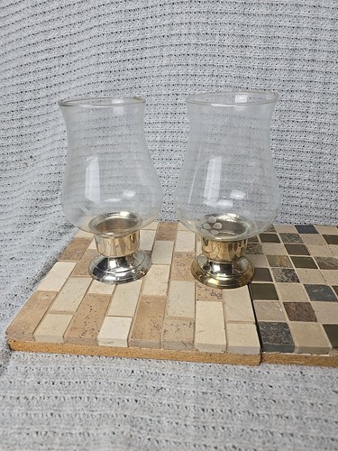 Vintage Silver Plated Hurricane Candle Holder International Silver Co India