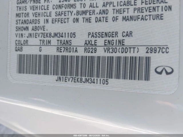 Faro conductor sin faros adaptativos para 17-22 INFINITI Q60 973651 Foto 4 de 4