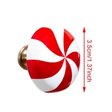 Christmas Knob Button Cover Christmas Candy Cane Ornament Xmas Tree Hanging Cand