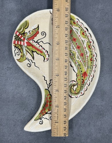 Pier 1 Jardine Paisley servizio antipasto a goccia piatto dipinto a mano 8" - Foto 7 di 8