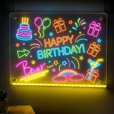 Lincia 16 x 12 Lumiboard LED Drawing Message Note Board Light Clear Acrylic Dry