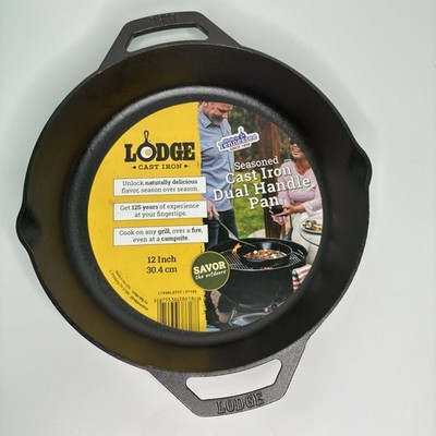 NEW Lodge 12 In. Dual Handle Cast Iron Skillet 10SKL Made In The USA