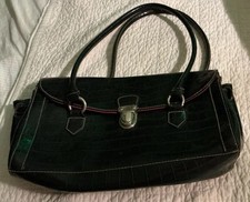 Faux Crocodile- Women’s Handbag - Purse Pocket Book Bag 14x8x10 Black NWOT