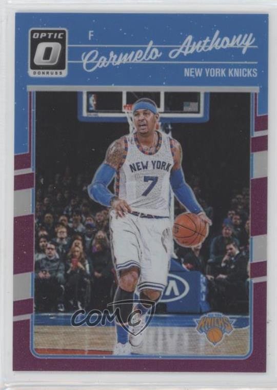 2016-17 Panini Donruss Optic Purple Prizm Carmelo Anthony #59 HOF 0d3