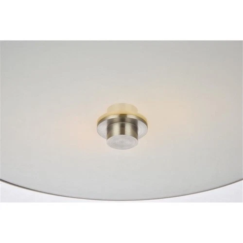 Living District Hazen 2-Light Metal Flush Mount in Burnished Nickel/White - Picture 4 of 5