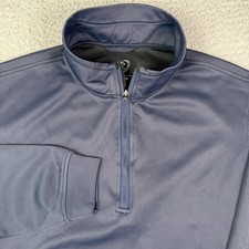 Zero Restriction Tour Series 1/4 Zip Pullover Mens L Navy Blue Performance Golf