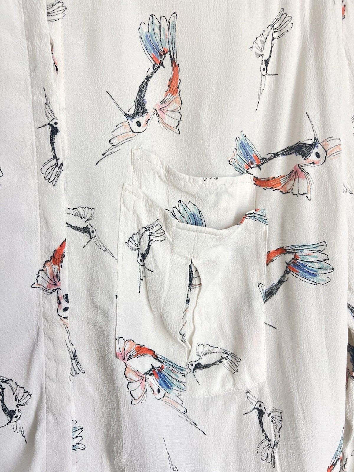 Zara Basic Women's Small Button Front Roll Tab Sl… - image 3