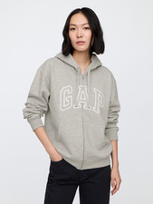 Relaxed Logo Zip Hoodie