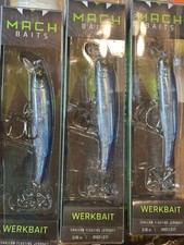 3 Mach Baits Werkbait Shallow Floating Jerkbait 5/16oz Pro Blue
