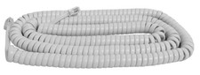 25 Foot Long White Handset Curly Cord Telephone Wire Landline Phone Cable