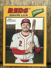 2026 Topps Heritage Gavin Lux Dark Yellow Bordered #352 Cincinnati Reds