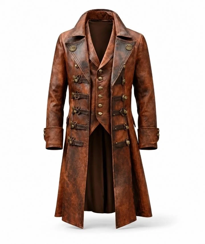 vintage leather trench coat products for sale | eBay