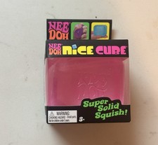 NEEDOH NICE CUBE PINK SUPER SOLID SQUISH STRESS TOY AUTHENTIC SEALED