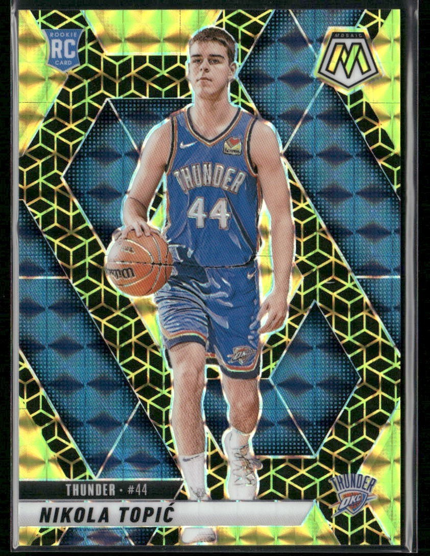 2024-25 Panini Mosaic Nikola Topic #242 RC Rookie Spectris Gold FOTL /10