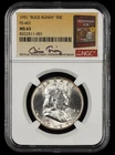 1951 Franklin Half Dollar NGC MS63 Bugs Bunny Bill Fivaz Signature Label