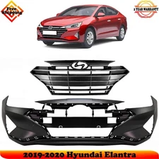 Front Bumper Cover & Grille Assembly Kit For 2019-2020 Hyundai Elantra