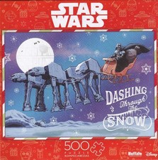 Star Wars 500 Jigsaw Puzzle Dashing Through the Snow NIB