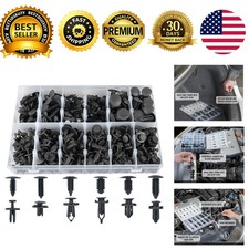 240 Pcs Bumper Clips Car Clips Plastic Rivets Fasteners Push Retainer Kit GM