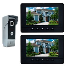 Video Intercom System, 7 Inches Video Doorbell Door Phone System, Wired Video...
