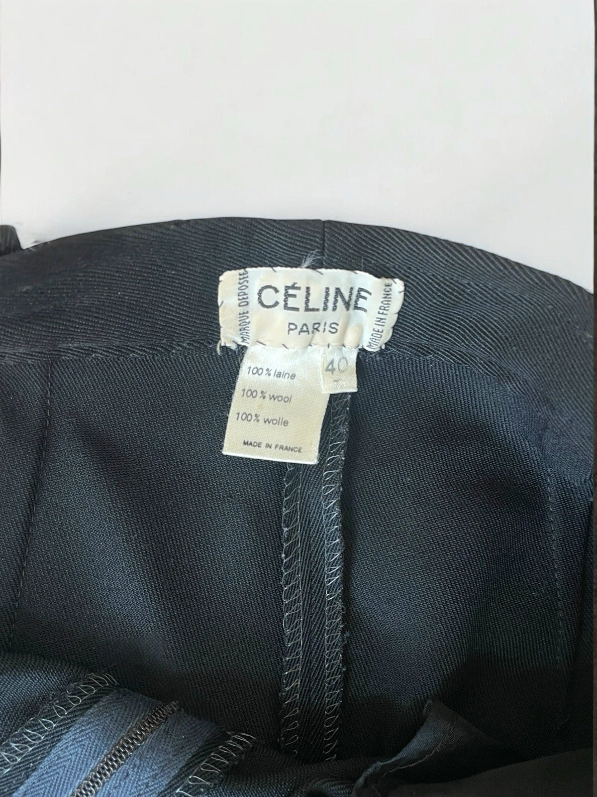 CELINE Pantaloni lana vintage Céline Oldey Moneyziosi silen luss vita alta an 90 EU 40 U