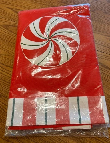 Yankee Candle Co Peppermint Snowman 37x88 NWT Table Runner - product listing photo