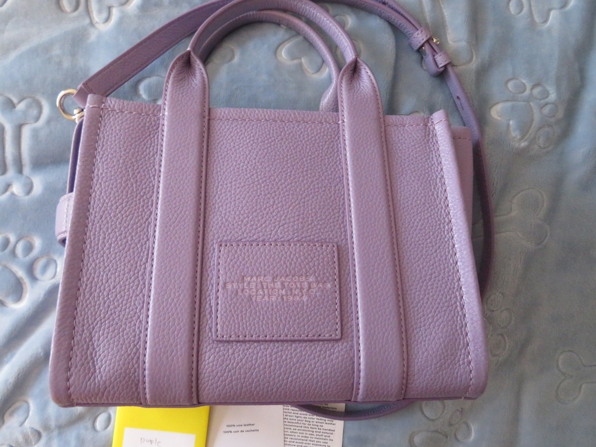 NWT Marc Jacobs Small Leather The Tote Bag Wisteria Lavender Lilac