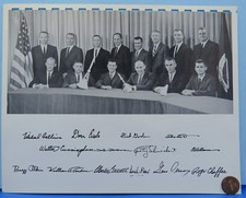 NASA litho Photo '63 vtg Printed Signatures / ASTRONAUT Group 3 / 8" x 10"