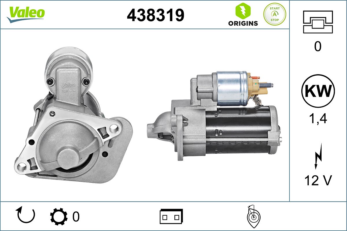 Fits VALEO VAL438319 Starter VAL438319 Starter (12V, 1,4kW, new with  ⭐UK Stock⭐
