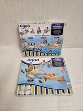 Lot of 2 Aqua Inflatable 4 in 1 Monterey Hammock Pool Float 250 lb Capacity New