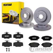 TEXTAR BREMSSCHEIBEN + BELÄGE VORNE + HINTEN passend für NISSAN ALMERA TINO V10