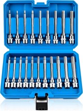20pcs Extra-long Allen Hex Bit Socket Set 38 Inch Drive Allen Socket Set Sae