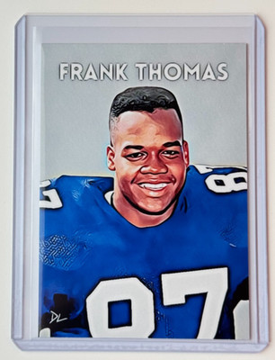 Frank Thomas Limited Artist Signed ''Auburn Tigers Football'' Trading Card 2/10