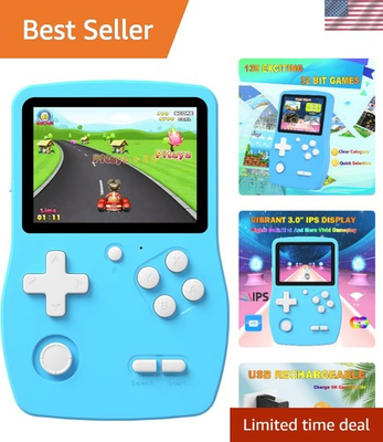 #ad #ad Kids#x27; Mini Handheld Gaming Device 139 Fun Games amp; Rechargeable Battery Blue $58.62